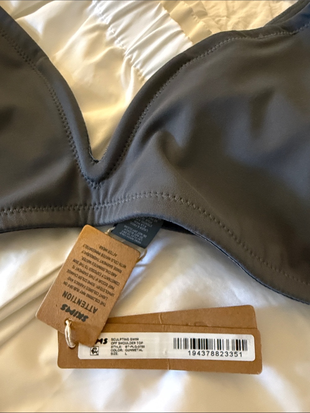 NWT Skims gray  Sculpting Bra Top with Tags